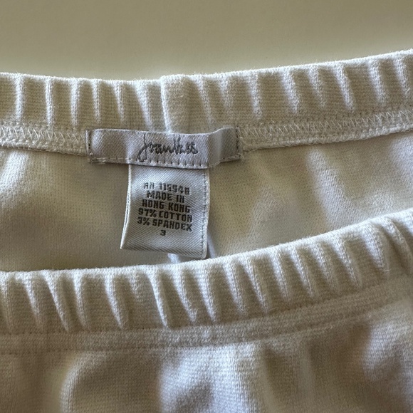 Joan Vass White Cotton/Spandex Pants Size 3-New Condition - Picture 2 of 8